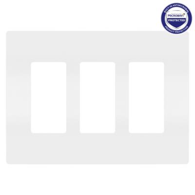 Legrand - RWP263WAMCC6 - radiant - Three-Gang Screwless Wall Plate with Microban - White