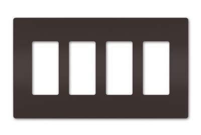 Legrand - RWP264 - radiant - Four-Gang Screwless Wall Plate - Brown