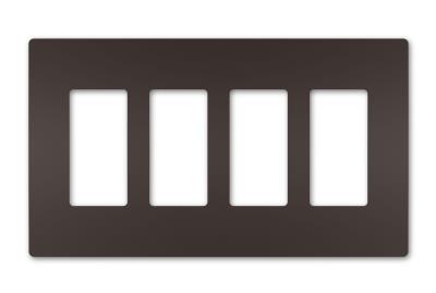 Legrand - RWP264DB - radiant - Four-Gang Screwless Wall Plate - Dark Bronze