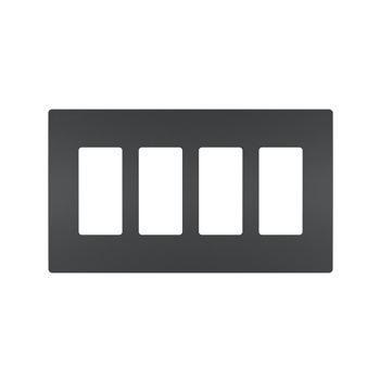 Legrand - RWP264GCC6 - radiant - Four-Gang Screwless Wall Plate - Graphite