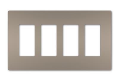 Legrand - RWP264NI - radiant - Four-Gang Screwless Wall Plate - Nickel
