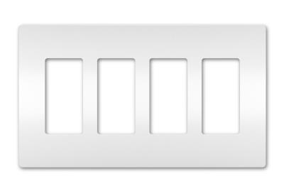 Legrand - RWP264W - radiant - Four-Gang Screwless Wall Plate - White