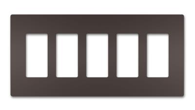 Legrand - RWP265DB - radiant - Five-Gang Screwless Wall Plate - Dark Bronze