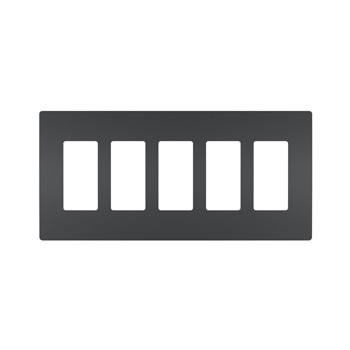 Legrand - RWP265G - radiant - Five-Gang Screwless Wall Plate - Graphite