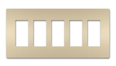Legrand - RWP265I - radiant - Five-Gang Screwless Wall Plate - Ivory