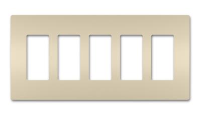 Legrand - RWP265LA - radiant - Five-Gang Screwless Wall Plate - Light Almond