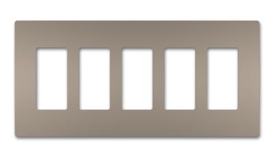 Legrand - RWP265NI - radiant - Five-Gang Screwless Wall Plate - Nickel