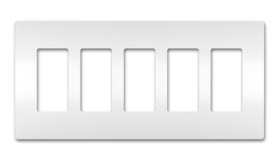 Legrand - RWP265W - radiant - Five-Gang Screwless Wall Plate - White