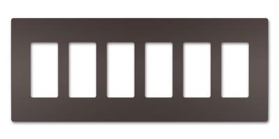 Legrand - RWP266DB - radiant - Six-Gang Screwless Wall Plate - Dark Bronze