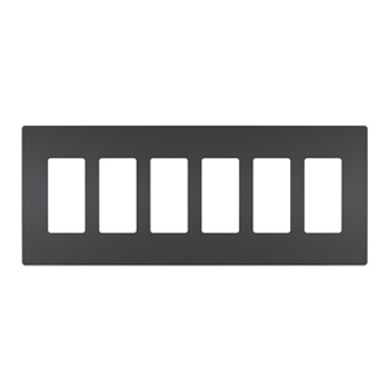 Legrand - RWP266G - radiant - Six-Gang Screwless Wall Plate - Graphite