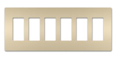 Legrand - RWP266I - radiant - Six-Gang Screwless Wall Plate - Ivory