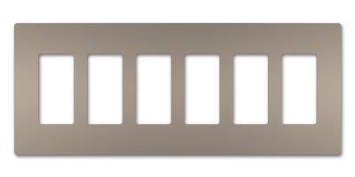 Legrand - RWP266NI - radiant - Six-Gang Screwless Wall Plate - Nickel
