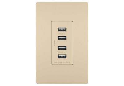 Legrand - TM8USB4ICC6 - radiant - Quad USB Charger - Ivory