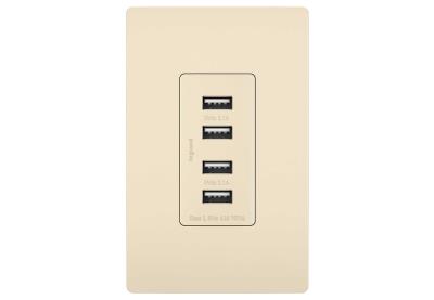 Legrand - TM8USB4LACC6 - radiant - Quad USB Charger - Light Almond