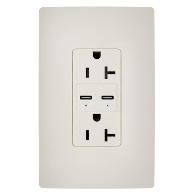 Legrand - TR20USBPD65LA - radiant - 65W Commercial USB Outlet, Type C, 20A, Tamper-Resistant - Light Almond