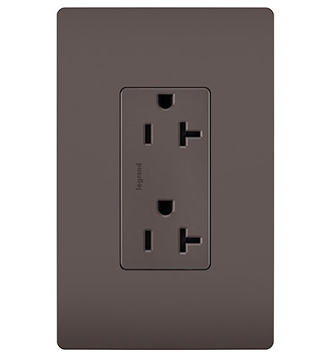Legrand - TR26352R - radiant - Spec Grade 20A Tamper-Resistant Receptacle - Brown