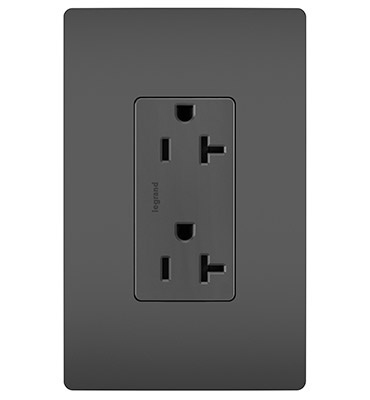 Legrand - TR26352RBK - radiant - Spec Grade 20A Tamper-Resistant Receptacles - Black