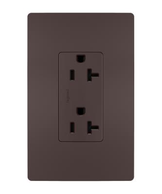 Legrand - TR26352RDBCC6 - radiant - Spec Grade 20A Tamper-Resistant Receptacle - Dark Bronze