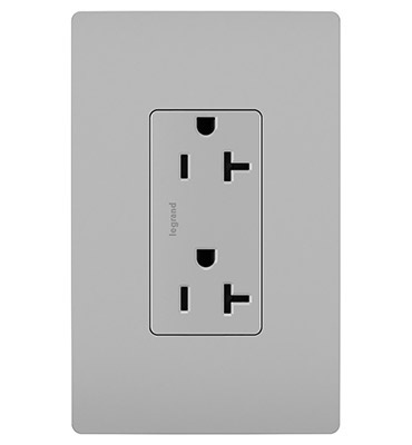Legrand - TR26352RGRY - radiant - Spec Grade 20A Tamper-Resistant Receptacle - Gray