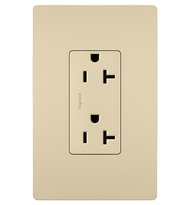 Legrand - TR26352RI - radiant - Spec Grade 20A Tamper-Resistant Receptacle - Ivory
