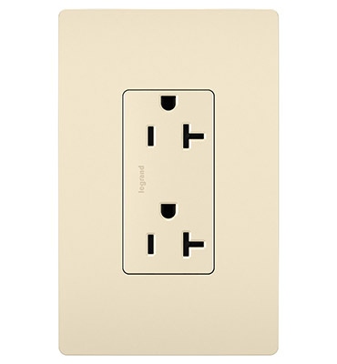 Legrand - TR26352RLA - radiant - Spec Grade 20A Tamper-Resistant Receptacle - Light Almond