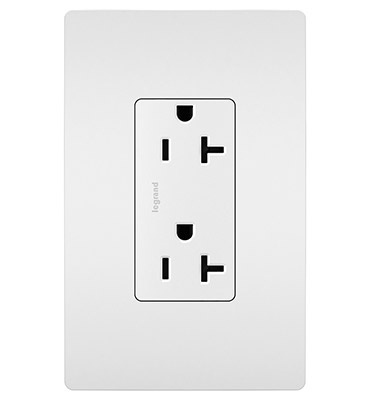 Legrand - TR26352RW - radiant - Spec Grade 20A Tamper-Resistant Receptacle - White