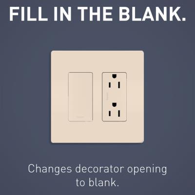 Legrand - 326RI - radiant - BLANK INSERT - Ivory