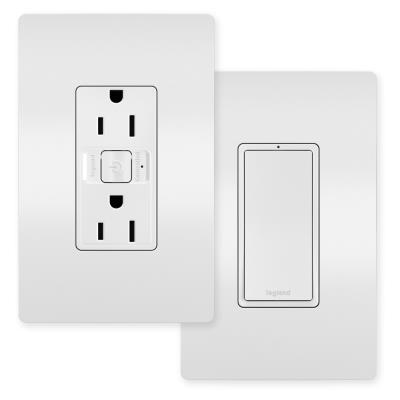 Legrand - WNREZK15WH - radiant - Easy Switched Outlet Kit with Netatmo - White
