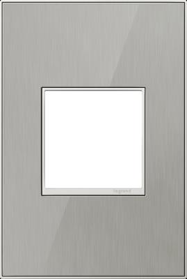 Legrand - AWM1G2MS4 - adorne - One-Gang Screwless Wall Plate - Brushed Stainless