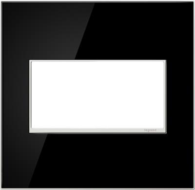 Legrand - AWM2GMB4 - adorne - Two-Gang Screwless Wall Plate - Mirror Black
