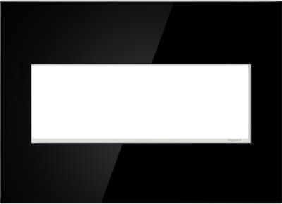 Legrand - AWM3GMB4 - adorne - Three-Gang Screwless Wall Plate - Mirror Black