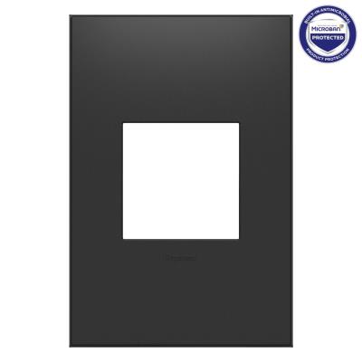 Legrand - AWP1G2GR6 - adorne - One-Gang Screwless Wall Plate with Microban - Graphite
