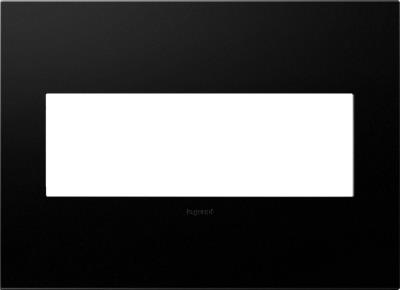 Legrand - AWP3GGR4 - adorne - Three-Gang Screwless Wall Plate with Microban - Graphite