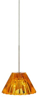 Stone Lighting + - PD043AM - Ridge - Pendant Ridge Crystal - Amber
