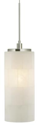 Stone Lighting + - PD132MBMS - Onyx - Pendant Onyx Cylinder - Marble Mosaic