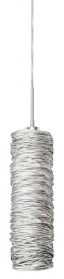 Stone Lighting + - PD533SI - Dazzle - Pendant Long Banded Cylinder - Silver