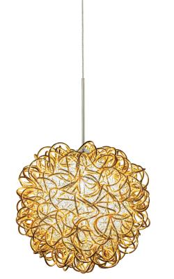 Stone Lighting + - PD536GO - Dazzle - Pendant Kurly Sphere - Gold