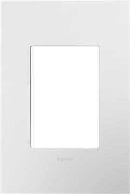 Legrand - AWP1G3WHW4 - adorne - One-Gang-Plus Screwless Wall Plate with Microban - Gloss White on White