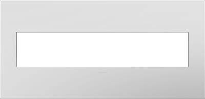 Legrand - AWP5GWHW1 - adorne - Five-Gang Screwless Wall Plate with Microban - Gloss White on White